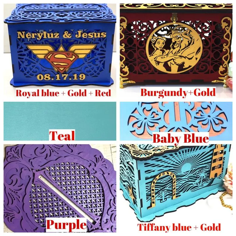 Wedding Card Box, Rapunzel, Card Holder Envelope Box handmade