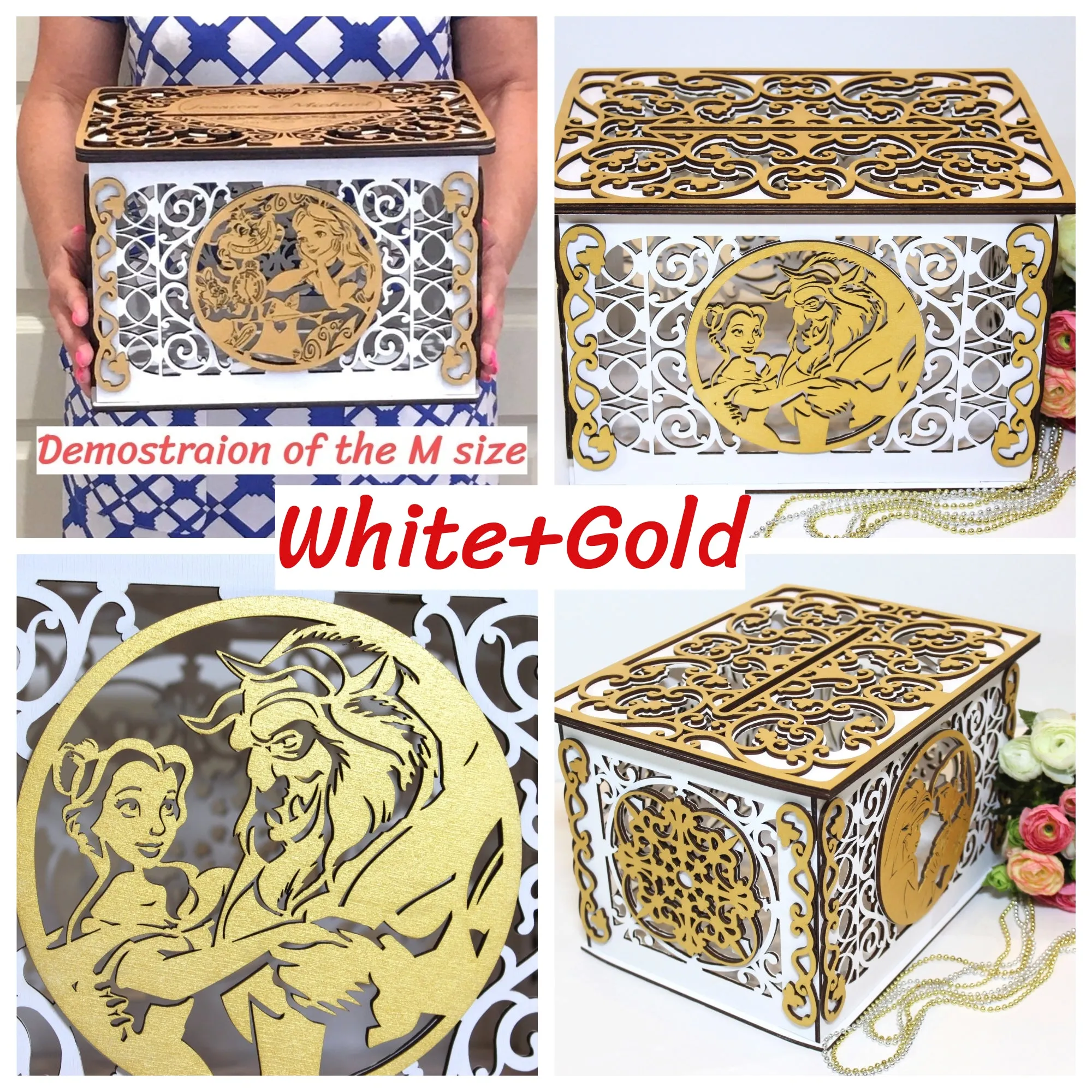 Wedding Card Box, Rapunzel, Card Holder Envelope Box handmade