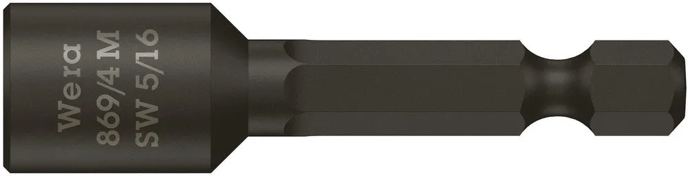 Wera 05060430001 869/4 M Nutsetters, magnetic, 5/16" x 50 mm