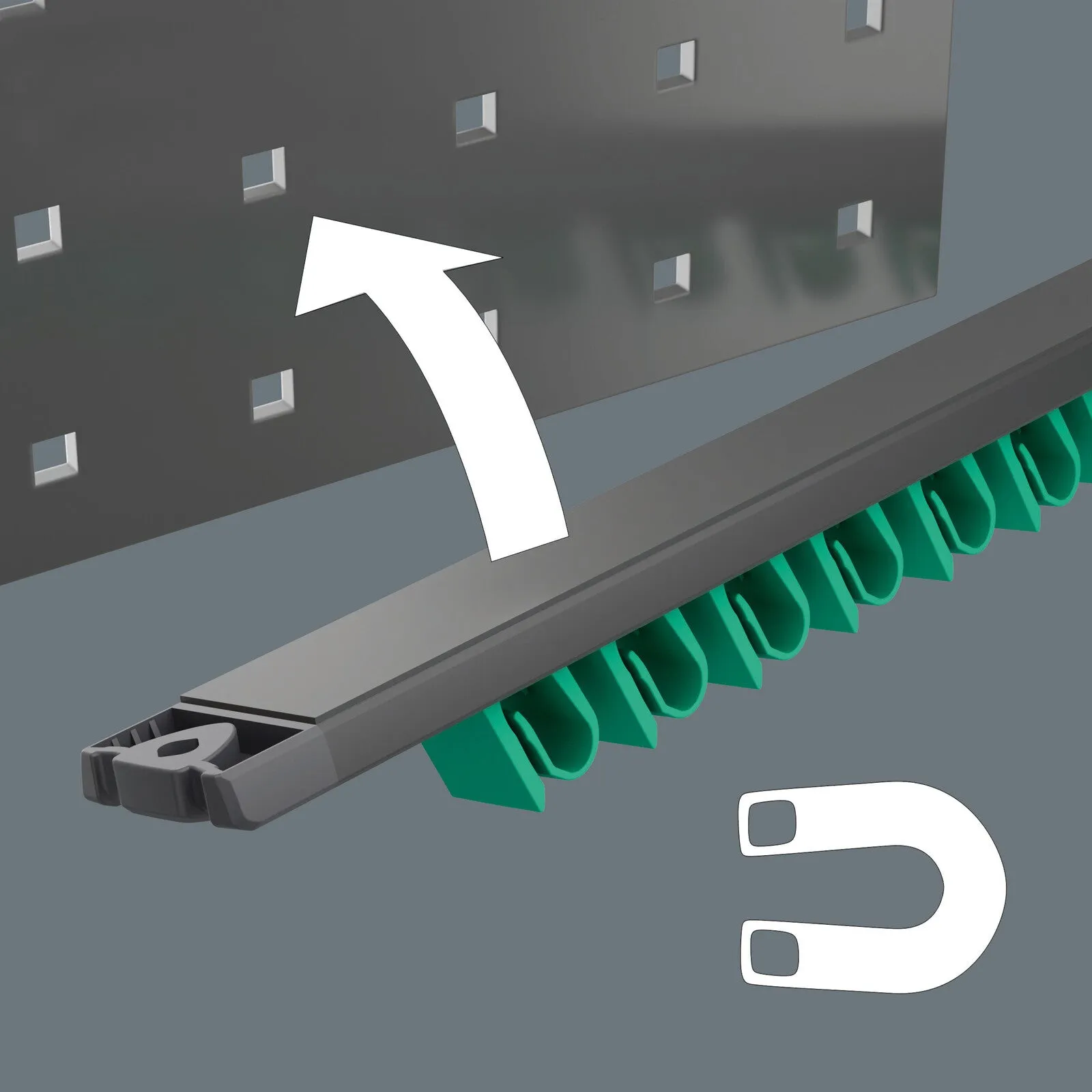 Wera 9610 Joker Magnetic Rail (Empty, 11pc), 05136413001