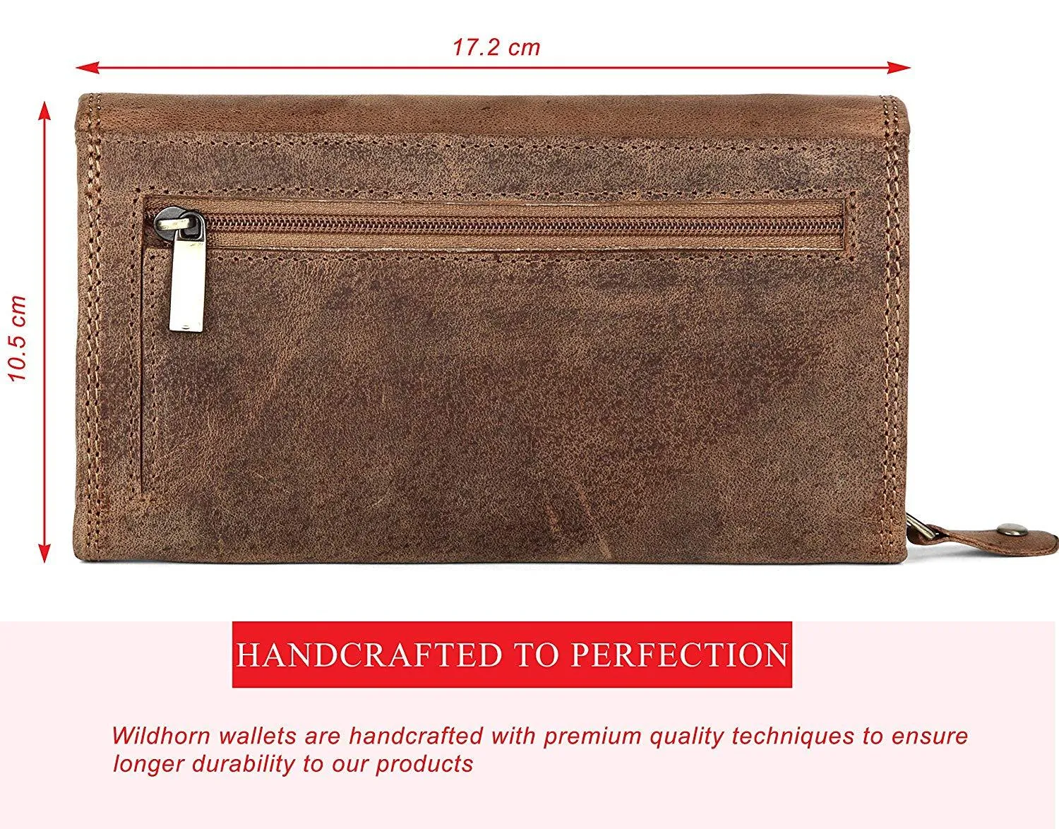 WildHorn Olivia RFID PROTECTED Genuine Leather Wallet for Women stylish|Purse for Women/Girls
