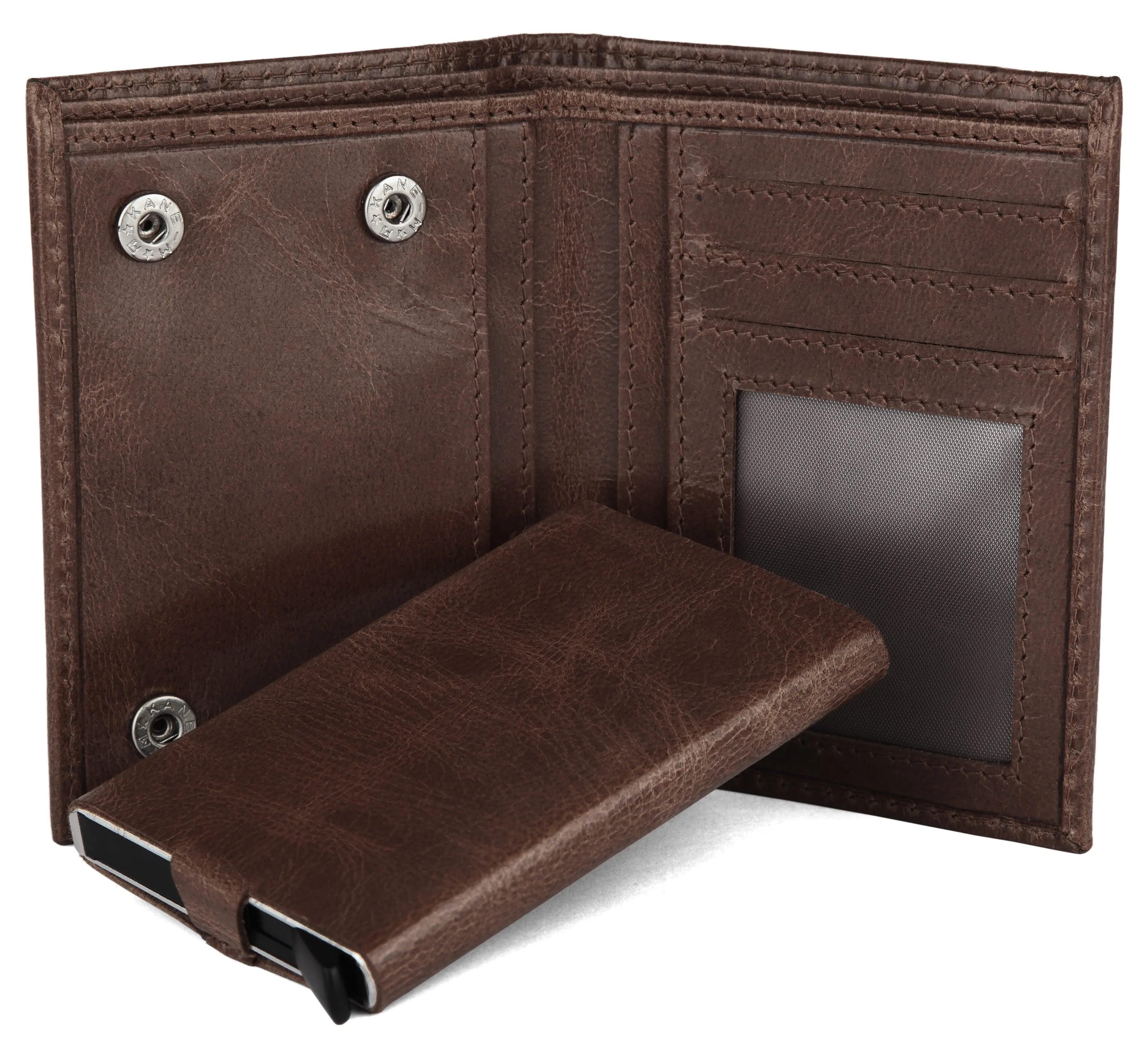 WILDHORN Top Grain Portrait Leather Wallet for Men | C-Clip Detachable Card Case I Credit & Debit Card Holder I RFID Blocking | Extra Capacity | Ultra Strong Stitching | | Gift for Him
