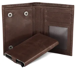 WILDHORN Top Grain Portrait Leather Wallet for Men | C-Clip Detachable Card Case I Credit & Debit Card Holder I RFID Blocking | Extra Capacity | Ultra Strong Stitching | | Gift for Him