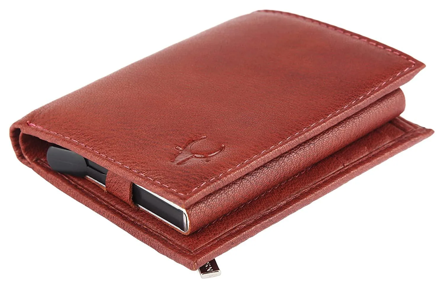 WILDHORN Top Grain Portrait Leather Wallet for Men | C-Clip Detachable Card Case I Credit & Debit Card Holder I RFID Blocking | Extra Capacity | Ultra Strong Stitching | | Gift for Him