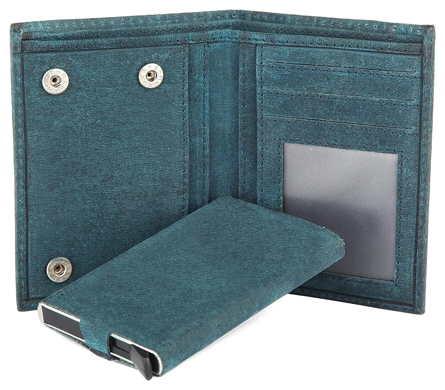 WILDHORN Top Grain Portrait Leather Wallet for Men | C-Clip Detachable Card Case I Credit & Debit Card Holder I RFID Blocking | Extra Capacity | Ultra Strong Stitching | | Gift for Him
