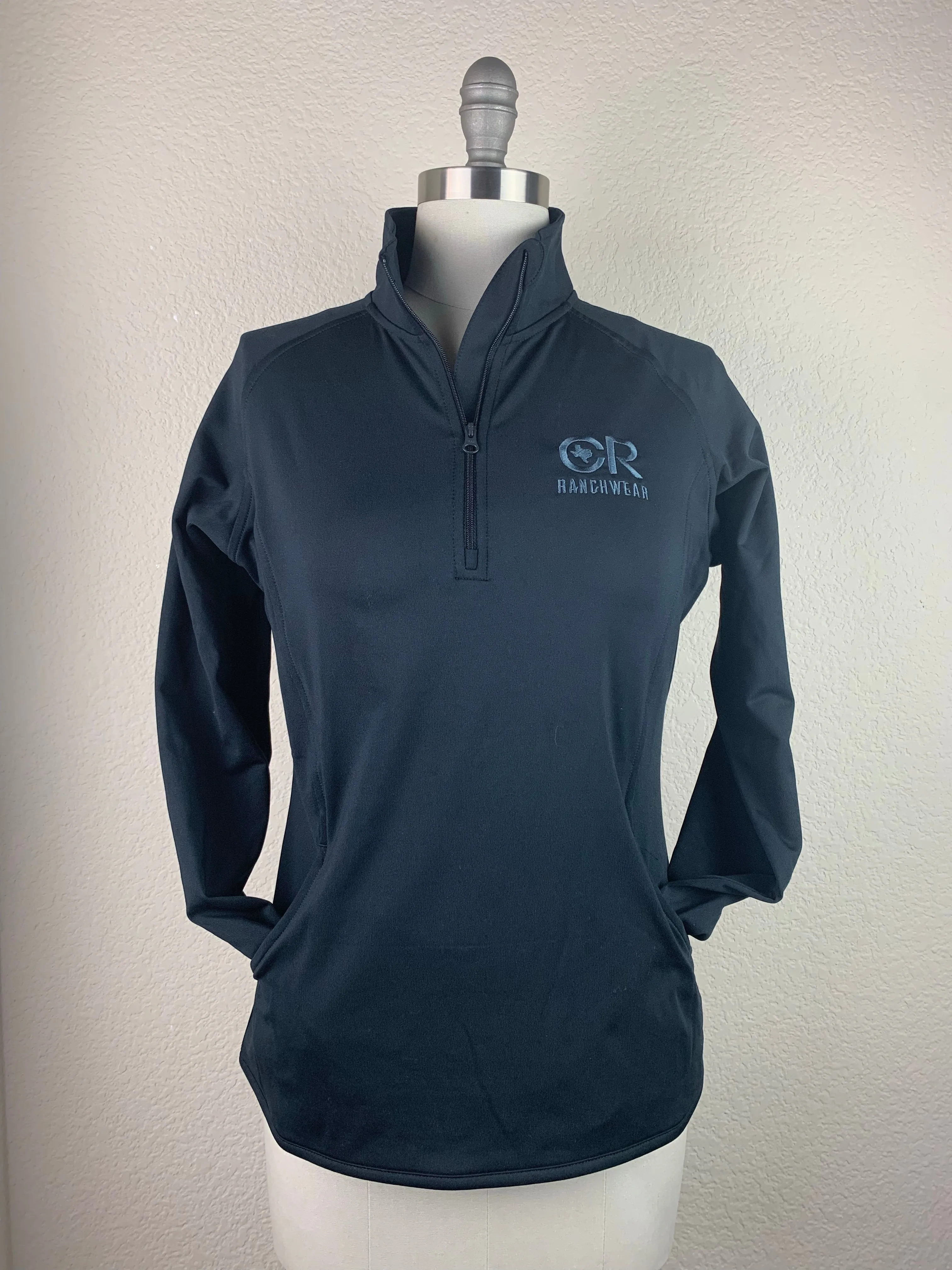 Women's Black 1/4 Zip Jacket
