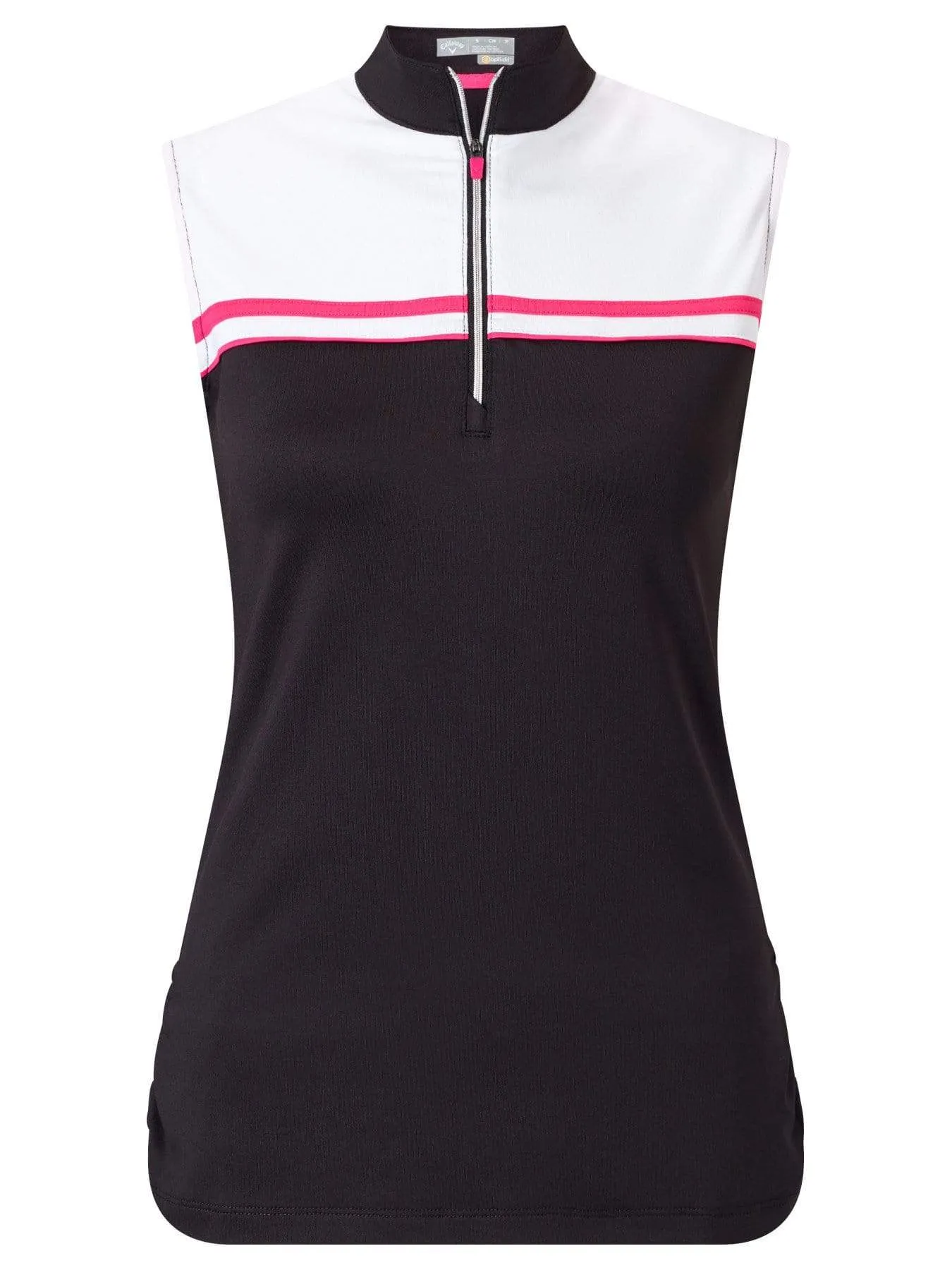 Womens Color Block Mock Polo
