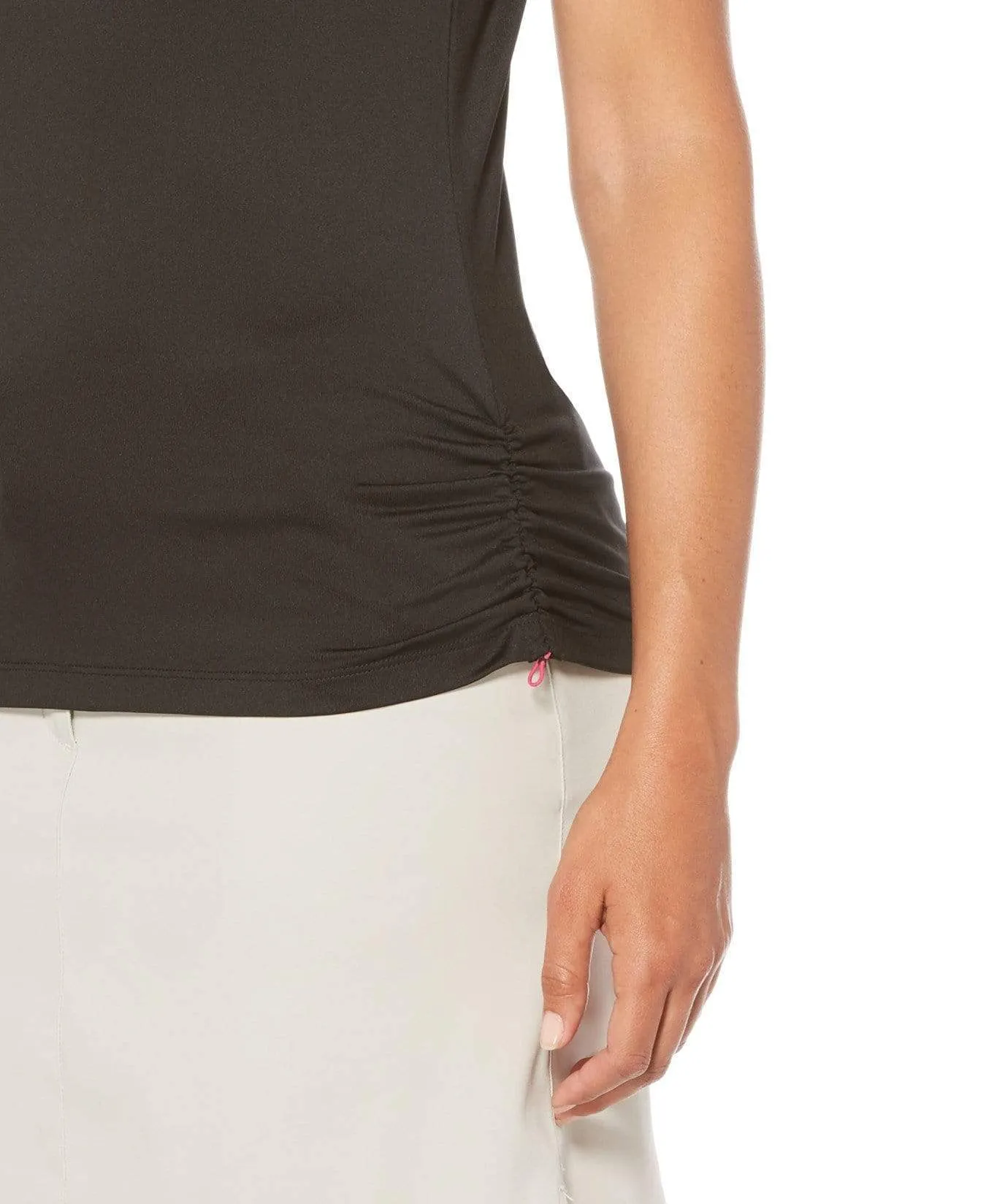 Womens Color Block Mock Polo