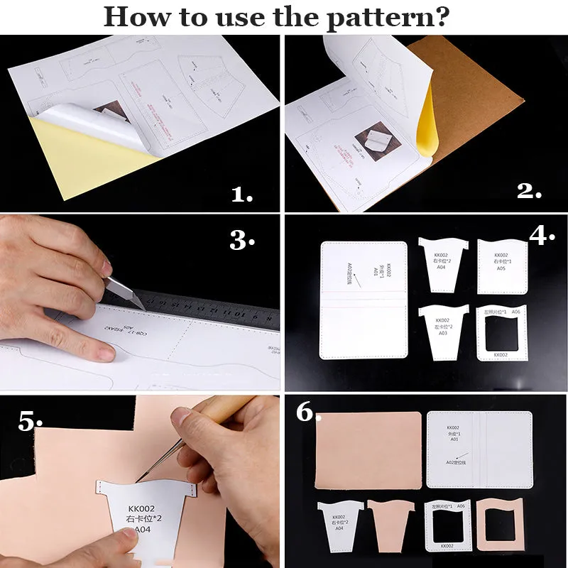 Womens Leather Pattern Leather Clutch Wallet Pattern Long Wallet Leather Craft Pattern Leather Templates