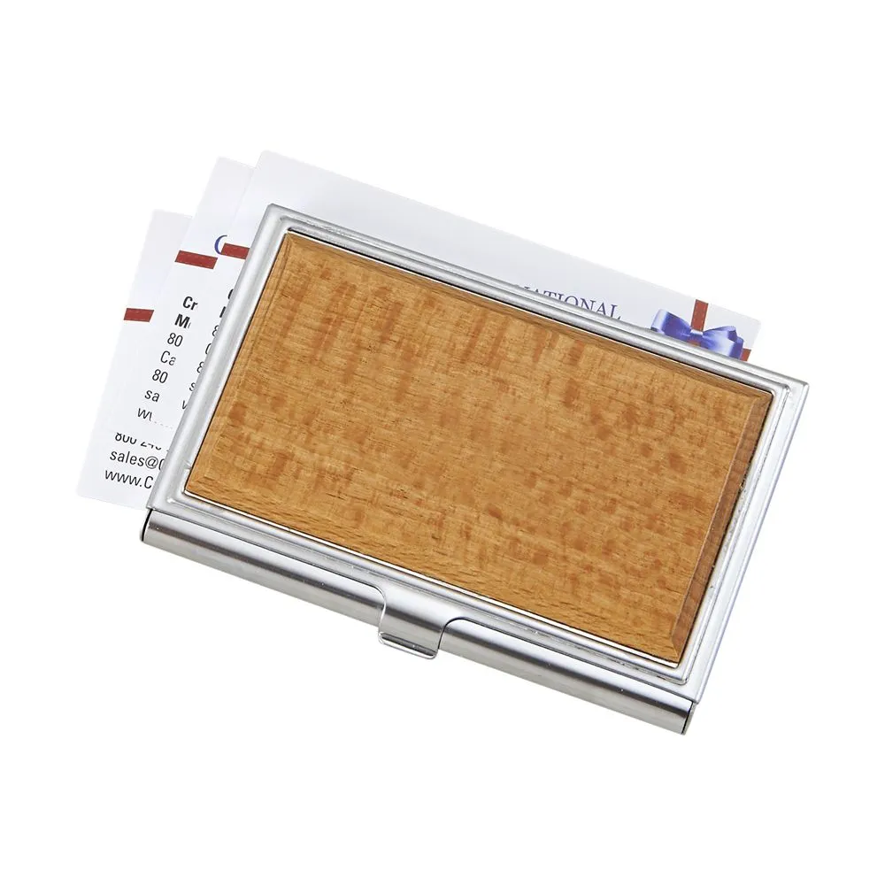 Wood Cover Business Card Case