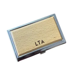 Wood Cover Business Card Case