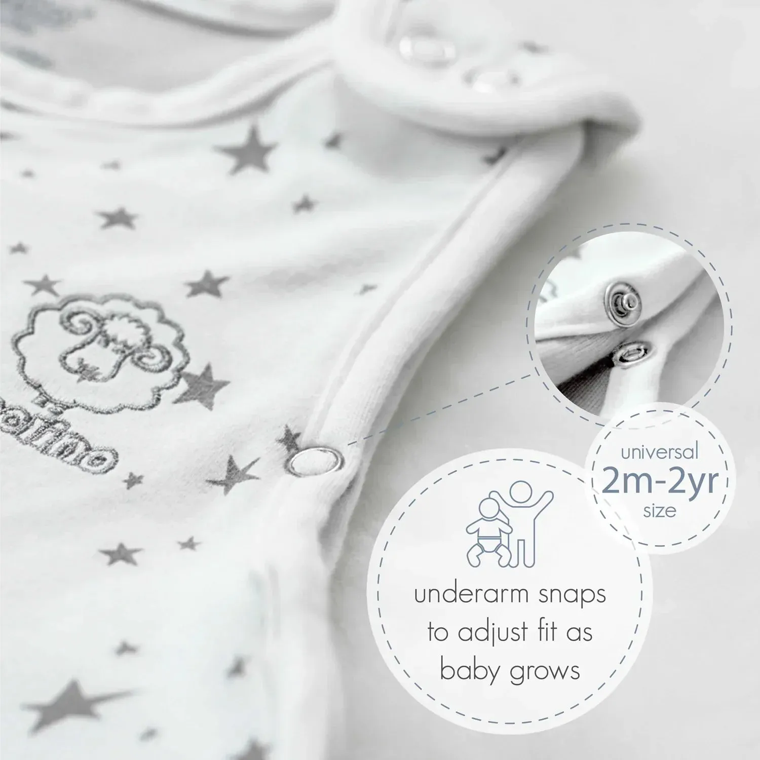 Woolino 4 Season Ultimate Merino Wool Baby Sleep Bag - Sage