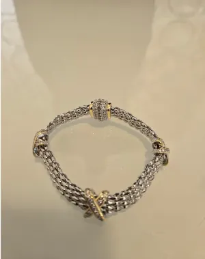 X Bracelet - Gold and Silver