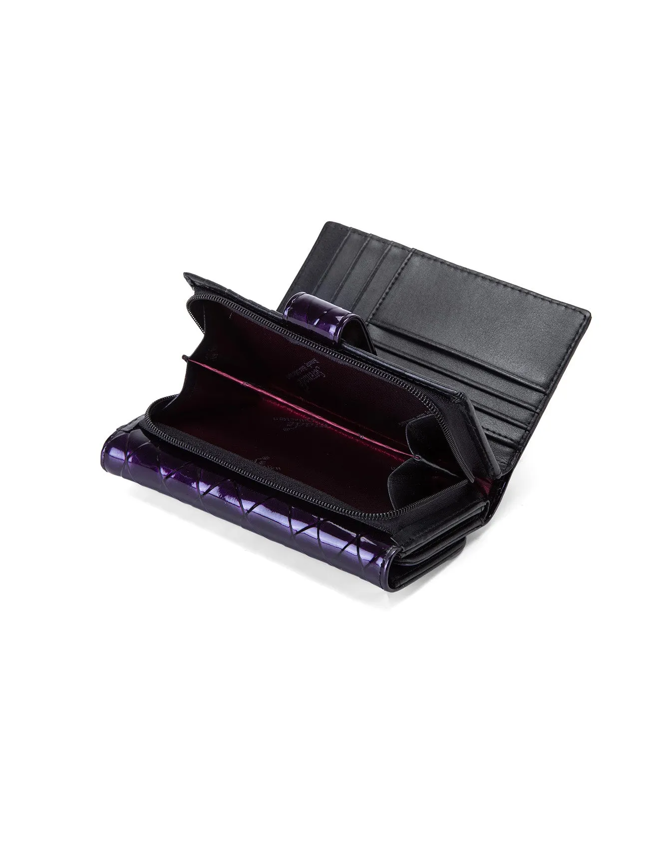 YOLANDA  MEDIUM PATENT LEATHER WALLET WITH RFID-WSF2702- NEW IN