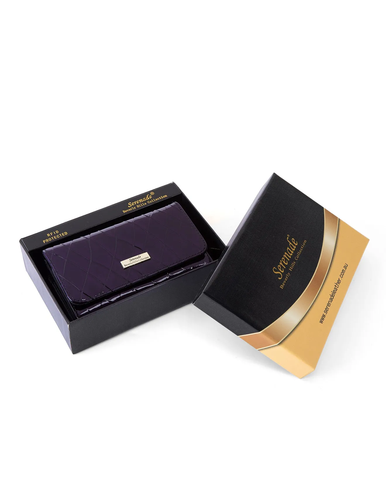 YOLANDA  MEDIUM PATENT LEATHER WALLET WITH RFID-WSF2702- NEW IN
