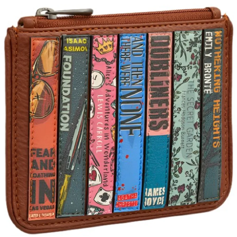 Yoshi Vegan Leather Bookworm Brown Zip Top Purse