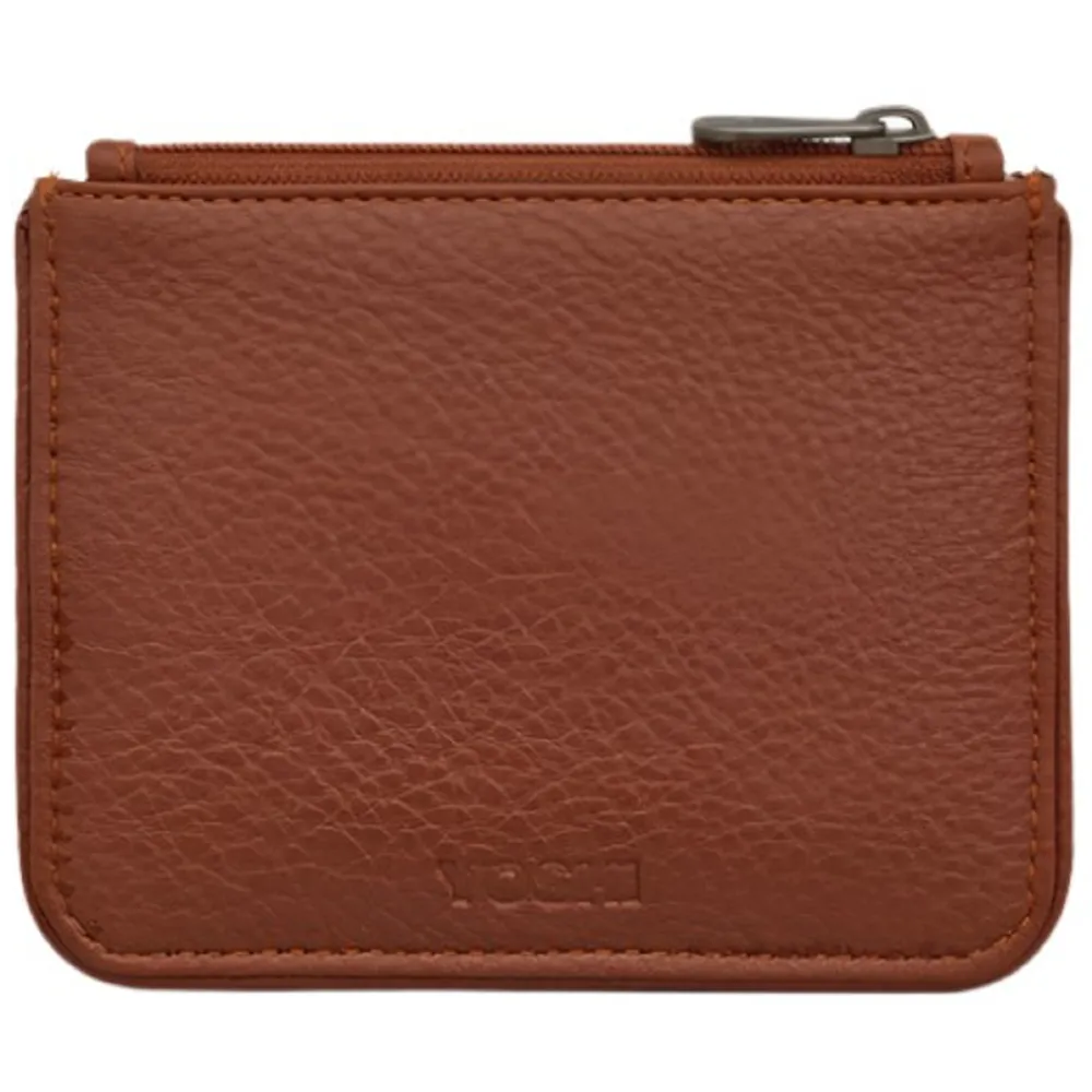 Yoshi Vegan Leather Bookworm Brown Zip Top Purse