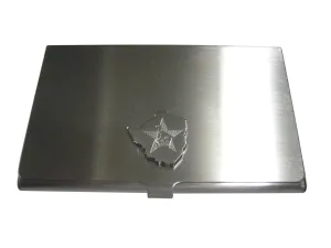 Zimbabwe Map Shape and Flag Design Business Card Holder
